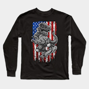 4th Of July American Flag - US 4th of July American flag Long Sleeve T-Shirt